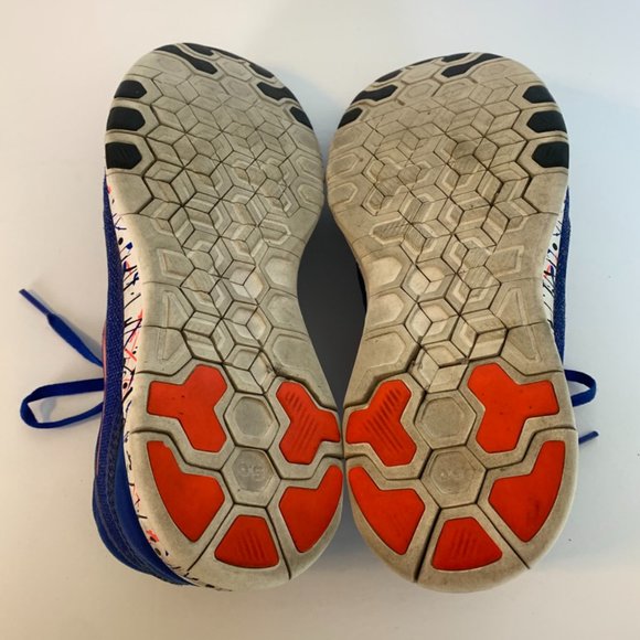 Nike Free 5.0 Blue & Crimson Training Shoe - Picture 9 of 11